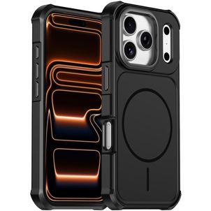 Mobigear Airbag Shockproof iPhone 17 Pro MagSafe Hoesje Hardcase Backcover Shockproof - Zwart