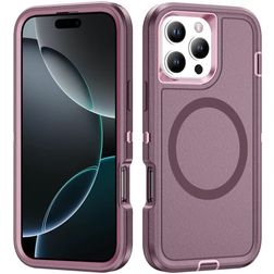 Mobigear Rugged Mag iPhone 16 Pro MagSafe Hoesje Hardcase Backcover Shockproof - Paars