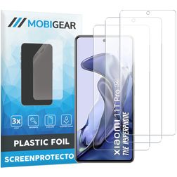 Mobigear Xiaomi 11T Pro Screenprotector Folie - Case Friendly (3-Pack)