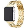 Mobigear Honeycomb Stalen Apple Watch Bandje Gespsluiting - 49/46/45/44 mm - Goud