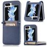 Mobigear Excellent Samsung Galaxy Z Flip 5 Hoesje Hardcase Backcover met Pasjeshouder - Blauw