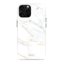 MIO iPhone 16 Pro Max MagSafe Hoesje Hardcase Backcover - White Marble