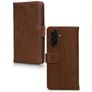 Mobilize Wallet Samsung Galaxy A17 Hoesje Echt Leer Bookcase Portemonnee - Bruin