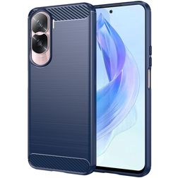 Mobigear Brushed Slim Honor 90 Lite Hoesje Flexibel TPU Backcover - Blauw