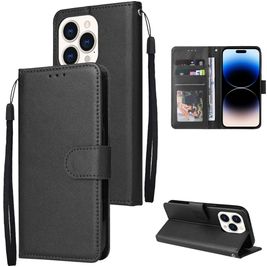 Mobigear Wallet iPhone 14 Pro Max Hoesje Bookcase Portemonnee - Zwart