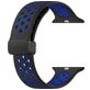 Mobigear Sport Plus Mag Siliconen Apple Watch Bandje Magneetsluiting - 42/41/40/38 mm - Zwart / Blauw