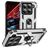 Mobigear Armor ring Xiaomi 15 Hoesje Hardcase Backcover Shockproof met Ringhouder - Zilver