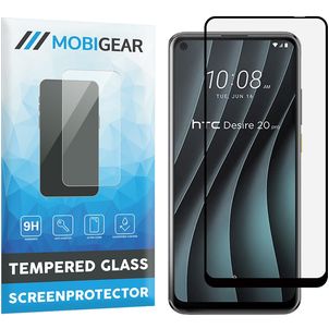 Mobigear Premium HTC Desire 20 Pro Glazen Screenprotector - Case Friendly - Zwart