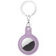 Mobigear Keychain Apple AirTag Hoesje Flexibel Siliconen Sleutelhanger - Paars