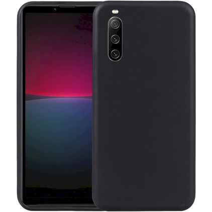 Mobigear Colors Sony Xperia 10 V Hoesje Flexibel TPU Backcover - Zwart