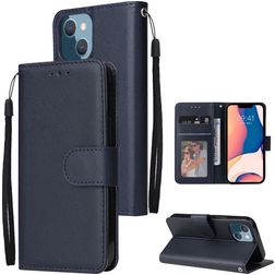 Mobigear Wallet iPhone 14 Plus Hoesje Bookcase Portemonnee - Marineblauw