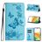Mobigear Butterfly Samsung Galaxy A35 Hoesje Bookcase Portemonnee - Blauw