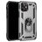 Mobigear Armor Ring iPhone 12 Hoesje Hardcase Backcover Shockproof met Ringhouder - Zilver