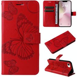 Mobigear Butterfly iPhone 16e Hoesje Bookcase Portemonnee - Rood