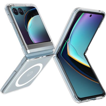 Mobigear Crystal Doorzichtig Motorola Razr 50 MagSafe Hoesje Hardcase Backcover - Transparant