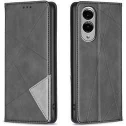 Mobigear Rhombus Slim Samsung Galaxy S25 Edge Hoesje Bookcase - Zwart