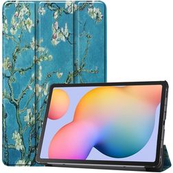 Mobigear Tri-Fold Samsung Galaxy Tab S6 Lite Hoes Bookcase - Amandelbloesem