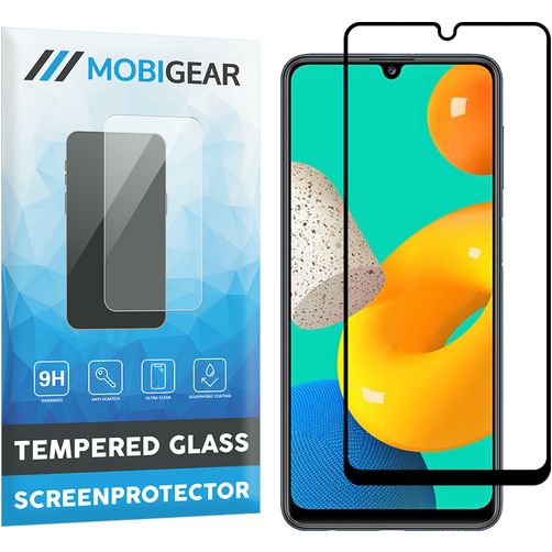Mobigear Premium Samsung Galaxy M32 4G Glazen Screenprotector - Case Friendly - Zwart