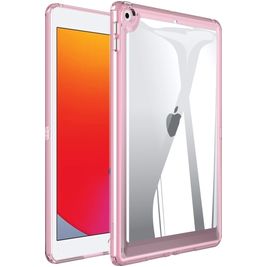 Mobigear Crystal iPad 7 (2019) Hardcase Backcover - Transparant / Roze