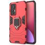 Mobigear Armor Ring Xiaomi 12 Lite Hoesje Hardcase Backcover Shockproof met Ringhouder - Rood