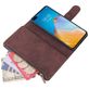 Mobigear Zipper Huawei P40 Hoesje Bookcase Portemonnee - Bruin
