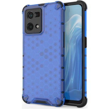 Mobigear Honeycomb OPPO Reno 7 4G Hoesje Hardcase Backcover Shockproof - Blauw