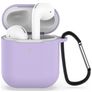 Mobigear Classic Apple AirPods 1 Hoesje Flexibel Siliconen - Paars