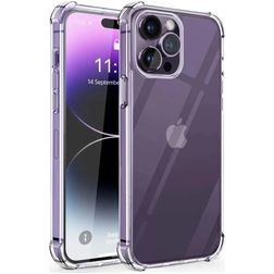 Mobigear Cushion Doorzichtig iPhone 15 Pro Max Hoesje Flexibel TPU Backcover Shockproof - Transparant