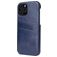 Fierre Shann Premium Card iPhone 12 Mini Hoesje Backcover met Pasjeshouder - Blauw
