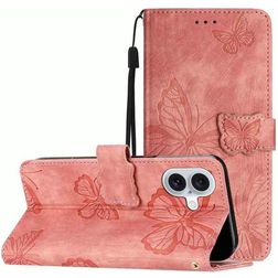 Mobigear Butterfly iPhone 17 Hoesje Bookcase Portemonnee - Roze