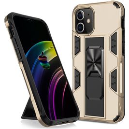 Mobigear Armor Stand iPhone 12 Pro Max Hoesje Hardcase Backcover Shockproof met Standaard - Goud