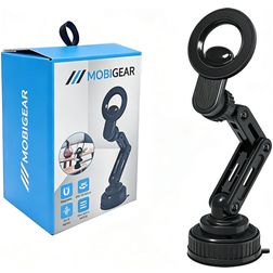 Mobigear MagSafe Telefoonhouder auto Zuignap / Dashboard Magnetisch Universeel - Zwart