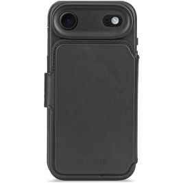 Decoded Detachable Wallet iPhone Air MagSafe Hoesje Echt Leer Uitneembare 2in1 Bookcase Portemonnee - Zwart