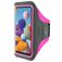 Mobiparts Comfort Fit Telefoonhouder Hardlopen Samsung Galaxy A21s Sport Hoesje Neopreen Sportarmband - Neon Pink