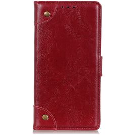 Mobigear Ranch Motorola Edge (2020) Hoesje Bookcase Portemonnee - Bordeaux Rood