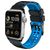 Mobigear Aero Armor Siliconen Apple Watch Bandje Gespsluiting - 42/41/40/38 mm - Zwart / Blauw