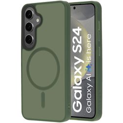 Mobiparts Hardcover Samsung Galaxy S24 MagSafe Hoesje Hardcase Backcover - Satin Green