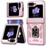 Mobigear Armor ring Samsung Galaxy Z Flip 6 Hoesje Hardcase Backcover Shockproof met Ringhouder - Roségoud