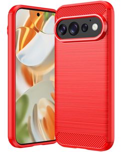 Mobigear Brushed Slim Google Pixel 11 Pro Hoesje Flexibel TPU Backcover - Rood
