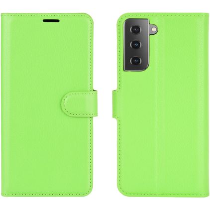 Mobigear Classic Samsung Galaxy S21 Hoesje Bookcase Portemonnee - Groen