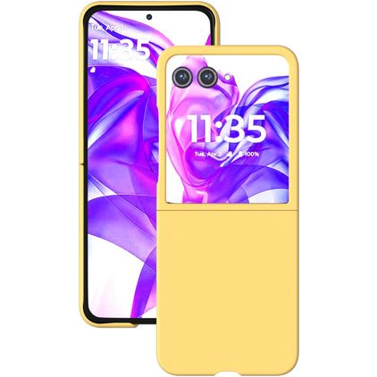 Mobigear Colors Motorola Razr 50 Ultra Hoesje Hardcase Backcover - Geel