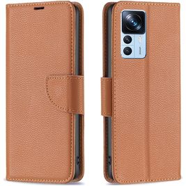 Mobigear Wallet Xiaomi 12T Pro Hoesje Bookcase Portemonnee - Bruin