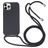 Mobigear Lanyard iPhone 16 Pro Max Siliconen Hoesje met koord - Zwart