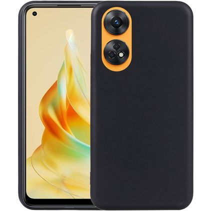 Mobigear Colors OPPO Reno 8T 4G Hoesje Flexibel TPU Backcover - Zwart