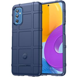 Mobigear Rugged Shield Samsung Galaxy M52 Hoesje Flexibel TPU Backcover Shockproof - Blauw