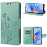 Mobigear Flowers OPPO A17 Hoesje Bookcase Portemonnee - Groen