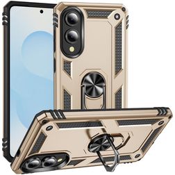 Mobigear Armor Ring Samsung Galaxy S25 Edge Hoesje Hardcase Backcover Shockproof met Ringhouder - Goud
