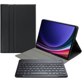 Mobilize Detachable Bluetooth Keyboard Samsung Galaxy Tab S9 Hoes AZERTY Bluetooth Toetsenbord Bookcase - Zwart