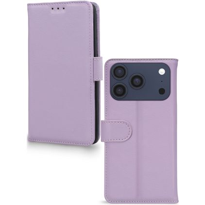 Mobilize Premium Gelly iPhone 17 Pro Hoesje Bookcase Portemonnee - Paars