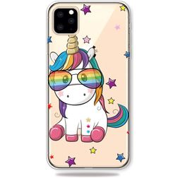 Mobigear Design iPhone 11 Hoesje Flexibel TPU Backcover - Eenhoorn